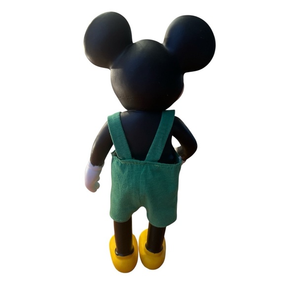 1977 Walt Disney Mickey Mouse Remco Toys Vinyl 15" Figure Dressed In Green Doll - Picture 4 of 10